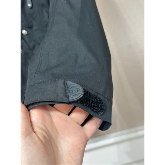 DC Snowboarding Pica-P Black Faux Fur Hooded Winter Coat Jacket Women's Small - Picture 3 of 13